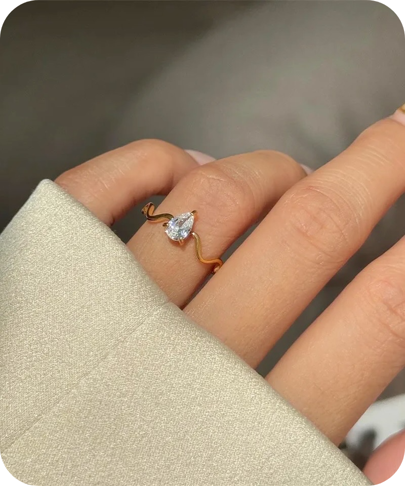 Princess Drop Ring
