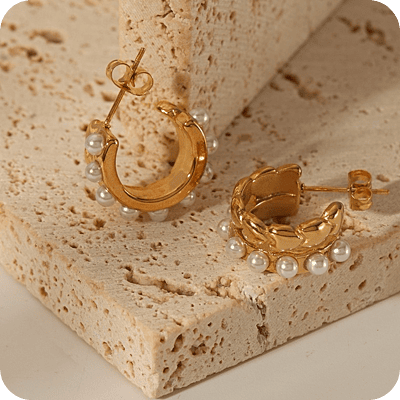 Heart & Pearls Studs
