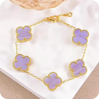 Purple Clover Bracelet