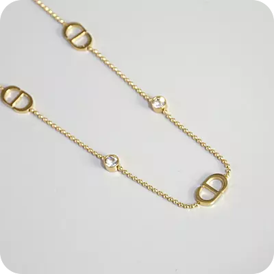 Christian Dior With Zircons Necklace