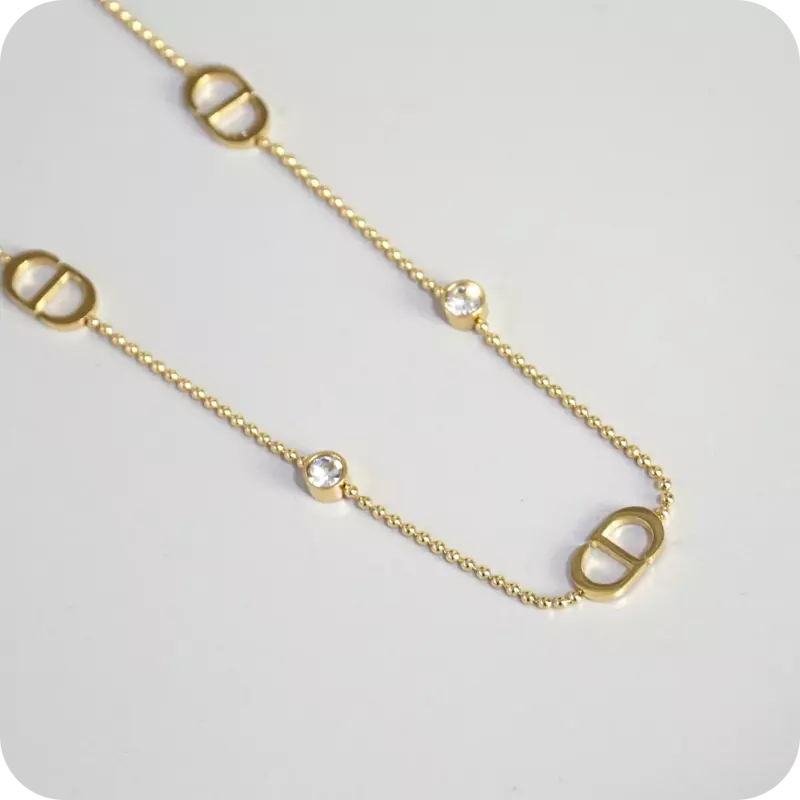 Christian Dior With Zircons Necklace