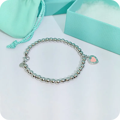 Tiffany & Co Pink Heart Bracelet