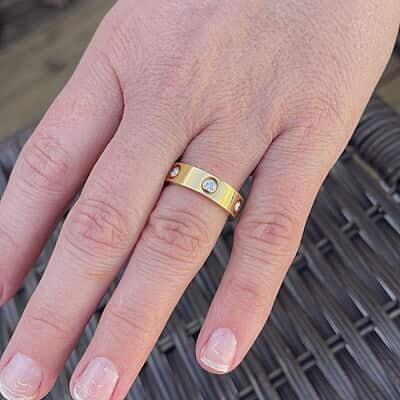 Cartier with Zircons Dupe Ring