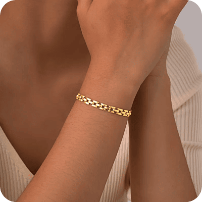Elegant Watchband Style Bracelet