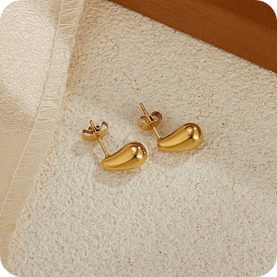 Bottega Dupe Earrings Gold Mini