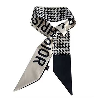 
Christian Dior Silk Oblique Mitzah Scarf
