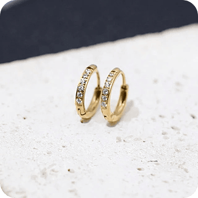Mini Argollitas con Zirconias