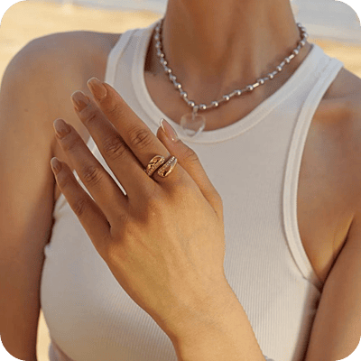 Zircon Water Drop Ring