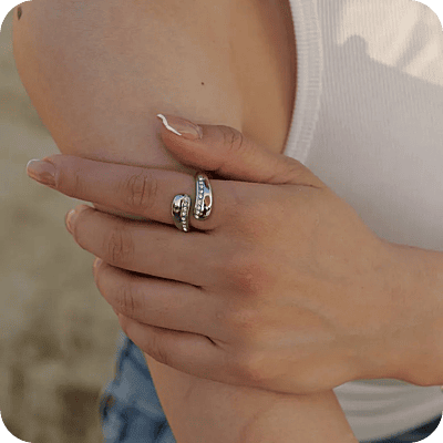 Zircon Water Drop Ring